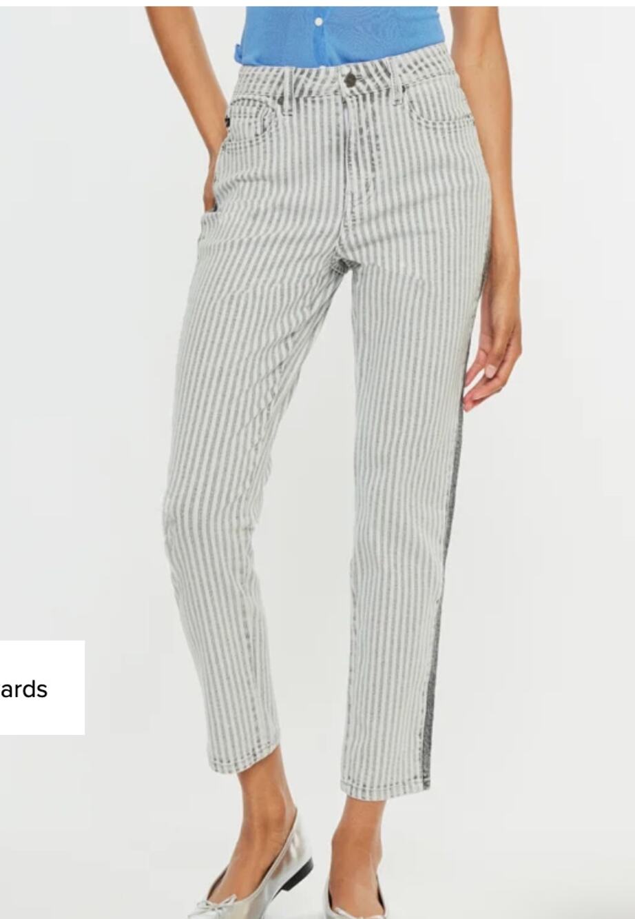 KanCan High Rise Slim Straight Stripe Jeans Size 11/29